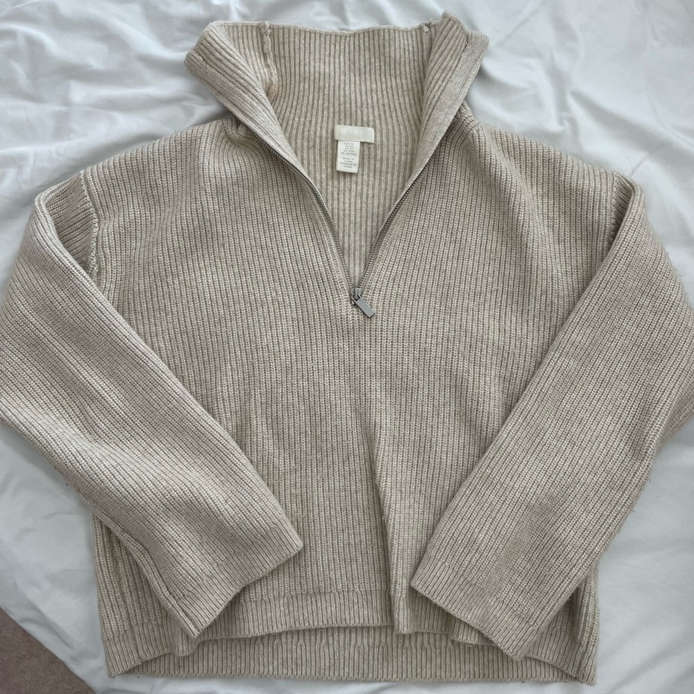 Beige Quarter Zip